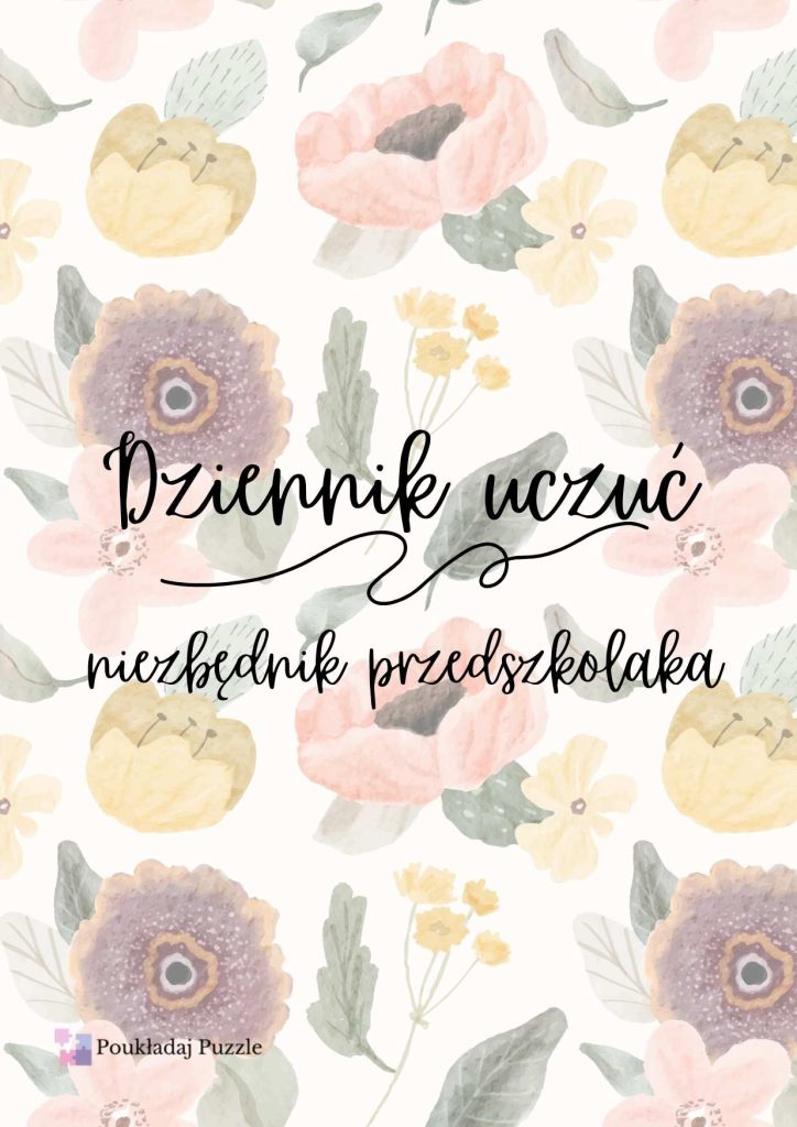 Okładka karty pracy emocje dziennik uczuć dla przedszkolaka