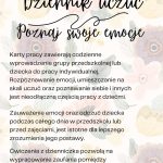 Opis pierwsza strona Okładka karty pracy emocje dziennik uczuć dla przedszkolaka