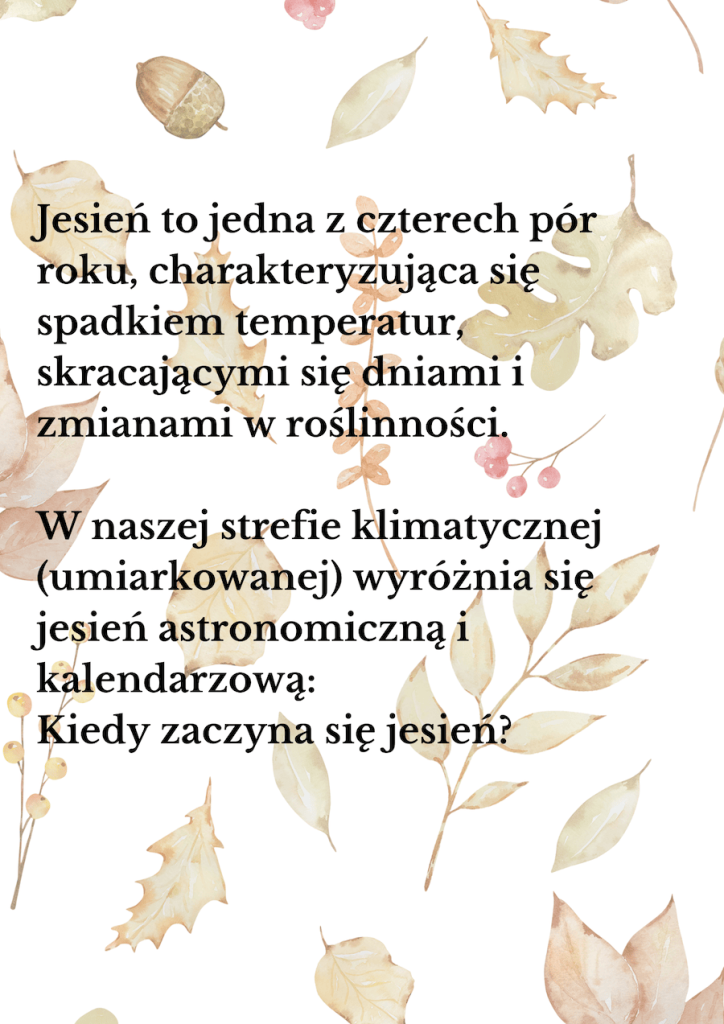 Opis jesieni dla dzieci