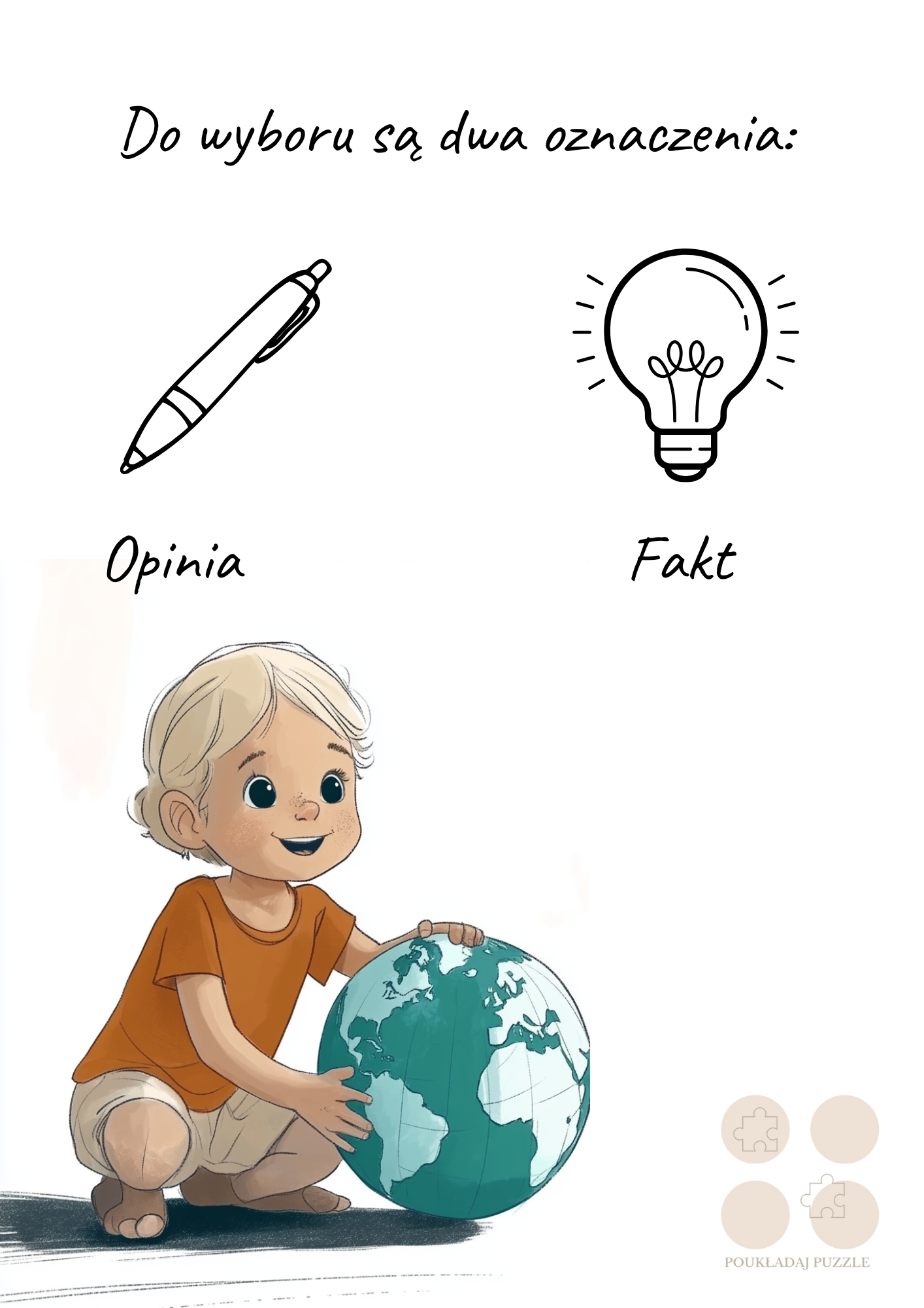 Fakty i opinie zestaw kart pracy