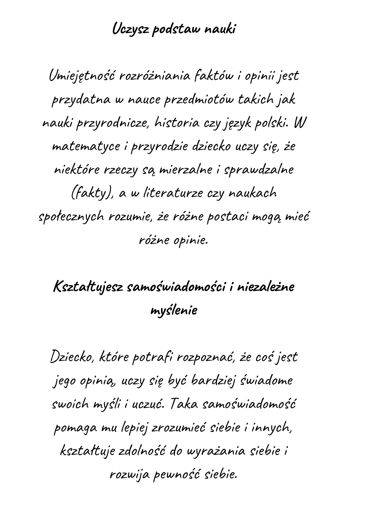 Fakty i opinie zestaw kart pracy