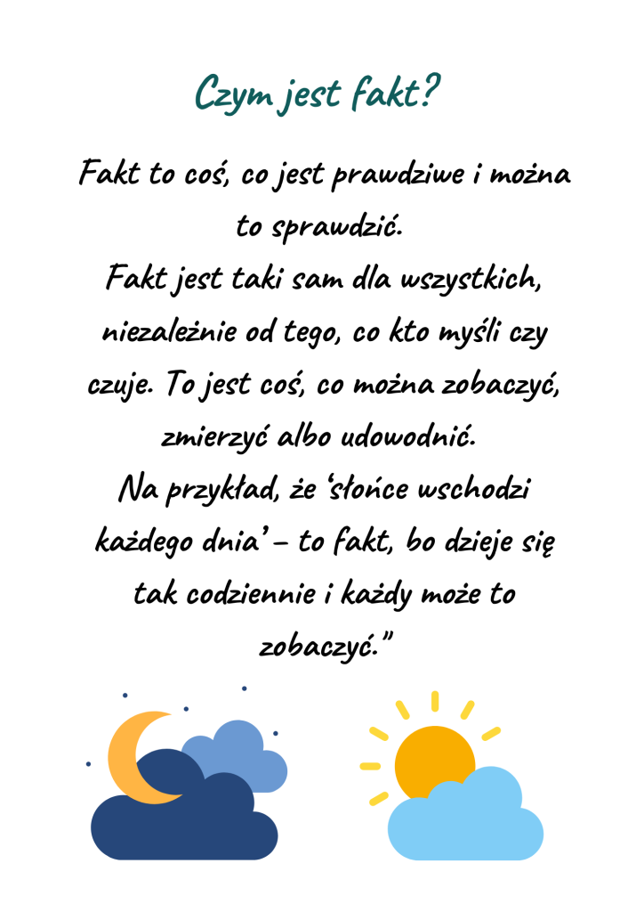 Fakty i opinie zestaw kart pracy