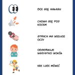 Skojarzenia ze strachem emocja dla dzieci karty pracy