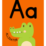alfabet-dla-dzieci-bez-polskich-znakow-do-druku litera a "aligator"